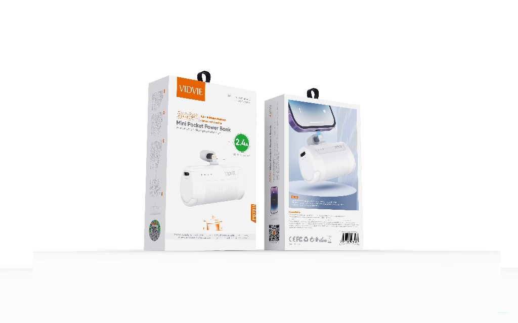 Mini Powerbank USB Tipo C Vidvie PB781T