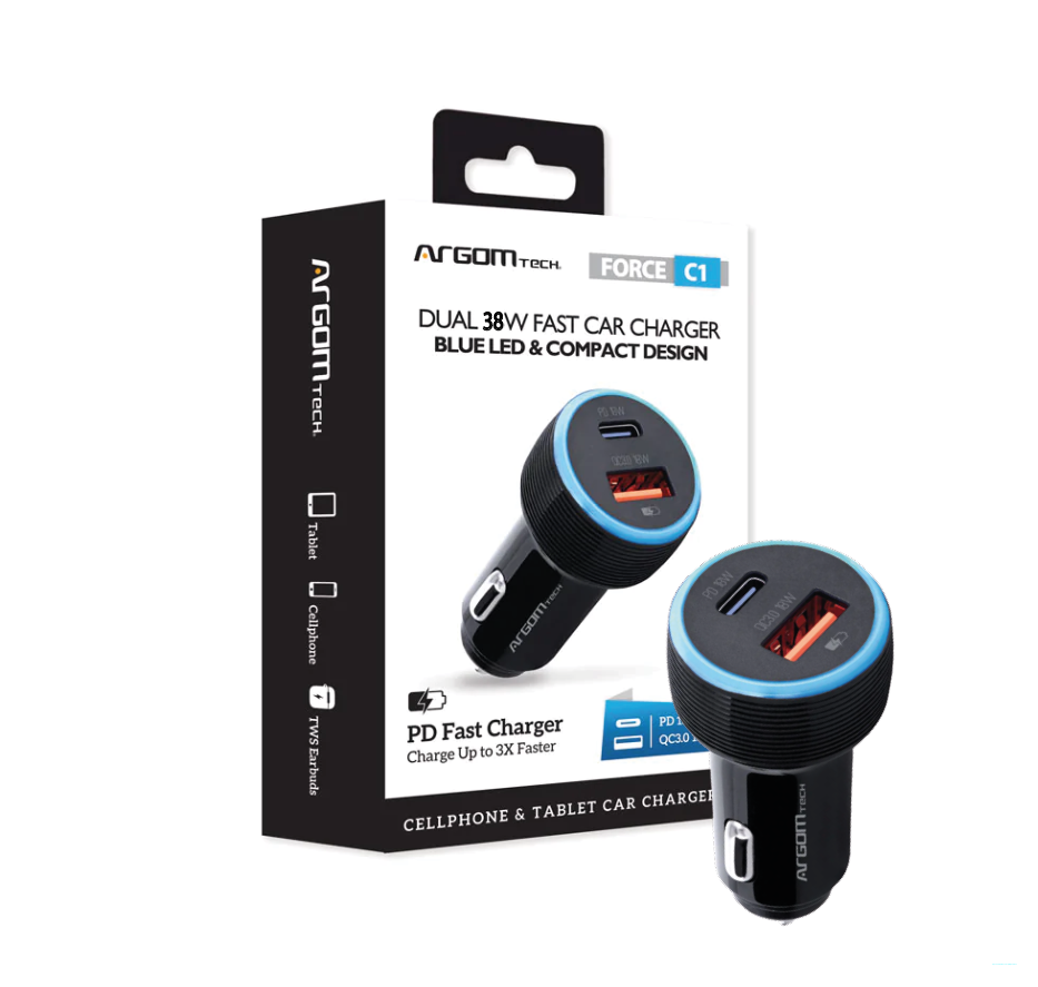 Cargador de Celular para Vehículos Argom Tech Force C1
